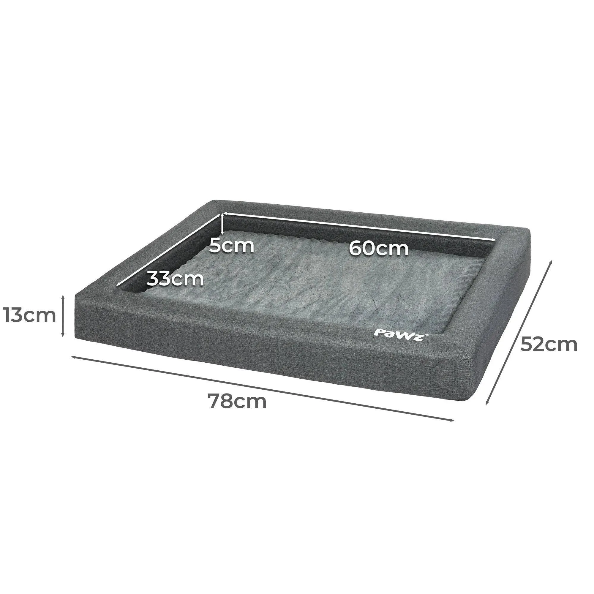 PaWz Premium Memory Foam Calming Dog Bed