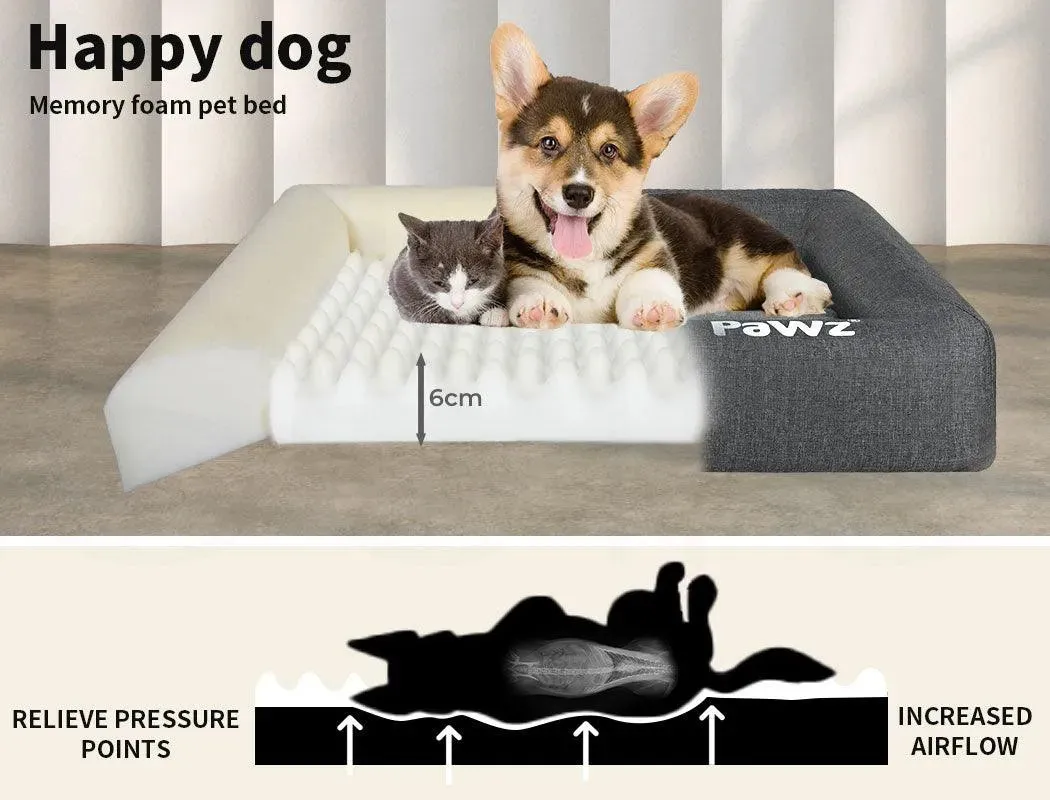 PaWz Premium Memory Foam Calming Dog Bed