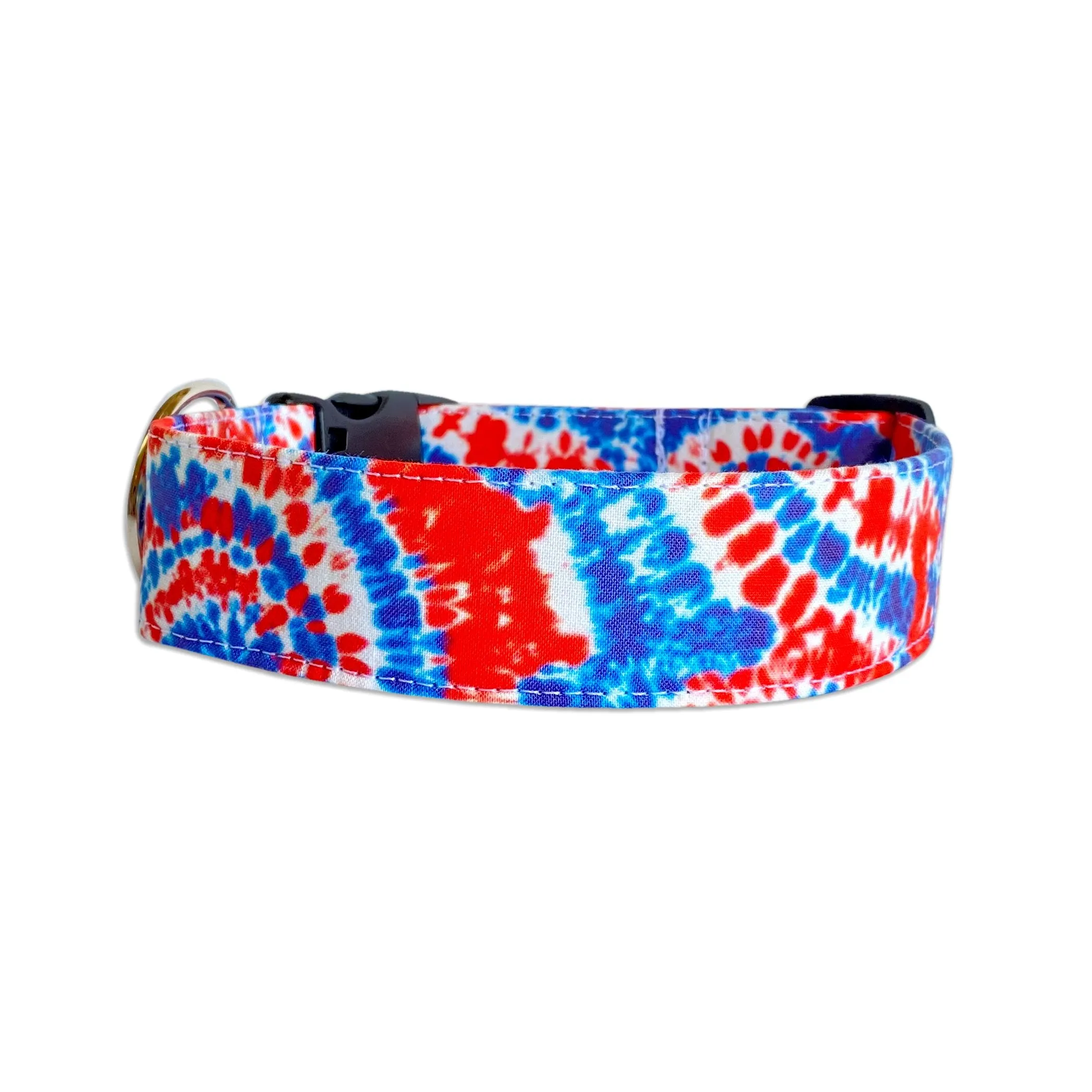 Personalized Dog Collar | 4th of July Tie Dye Dog Collar | Duke & Fox