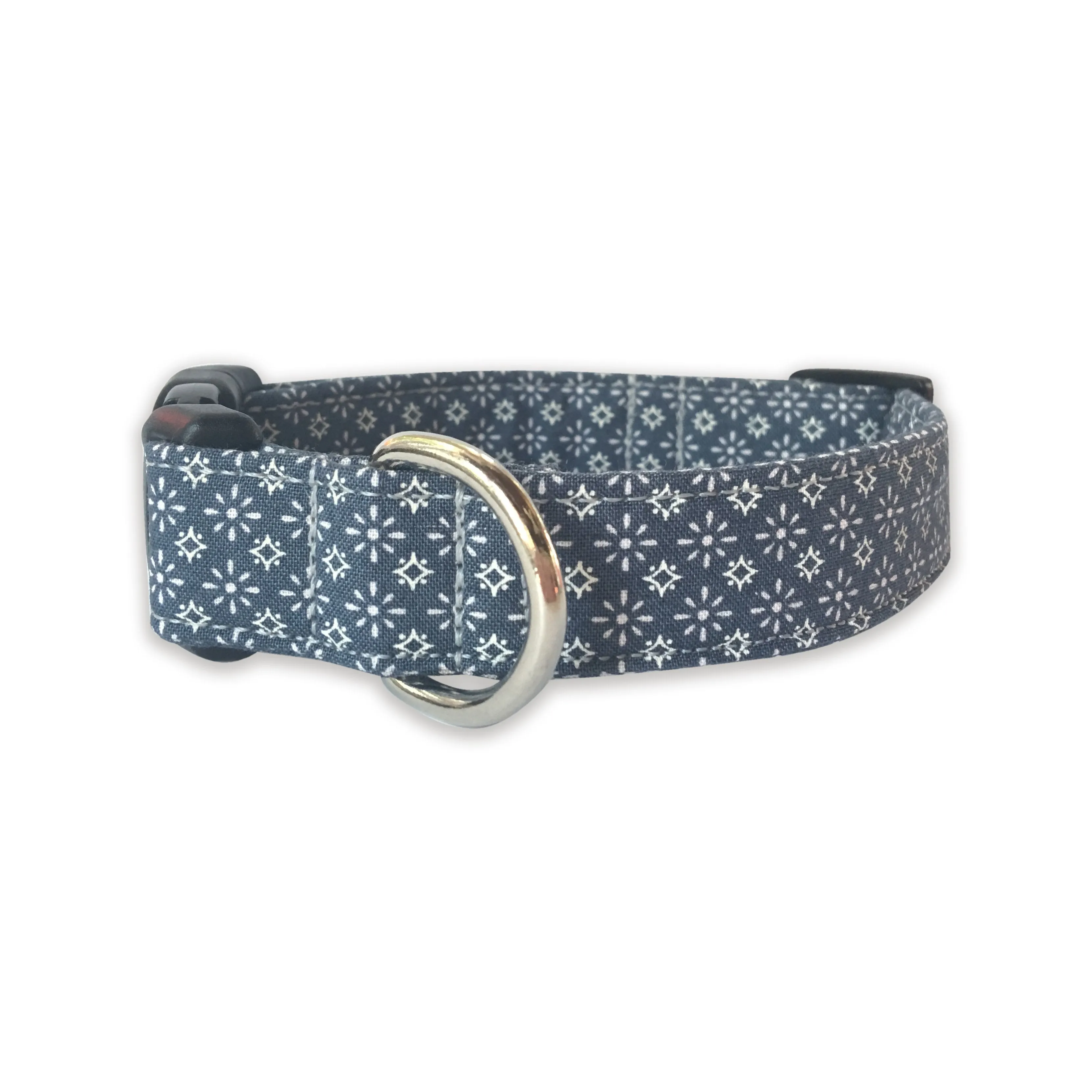 Personalized Dog Collar | Denim Bandana Print Collar | Duke and Fox®