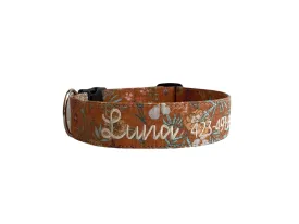 Personalized Dog Collar | Fall Rustic Floral Dog Collar | Duke & Fox®