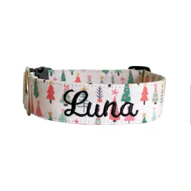 Personalized Dog Collar | It's a Pink Christmas Dog Collar | Duke & Fox®