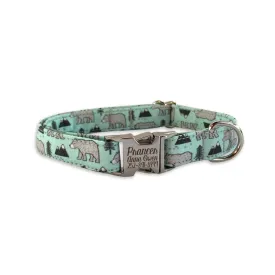 Personalized Dog Collar | Mint Bear Mountain Collar | Duke & Fox®