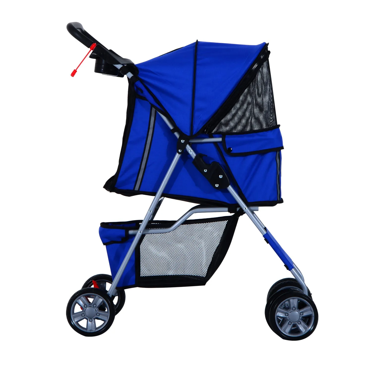 Pet Blue Stroller W/ 4 Wheels