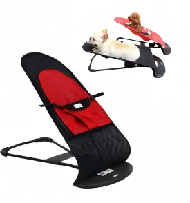Pet Dog and Cat Rocking Chair, Rocker Bed, Indoor Lounge, Adjustable and Portable Foldable, Max Weight 33lb, for French Bulldogs, Corgis, Mini Schnauzer