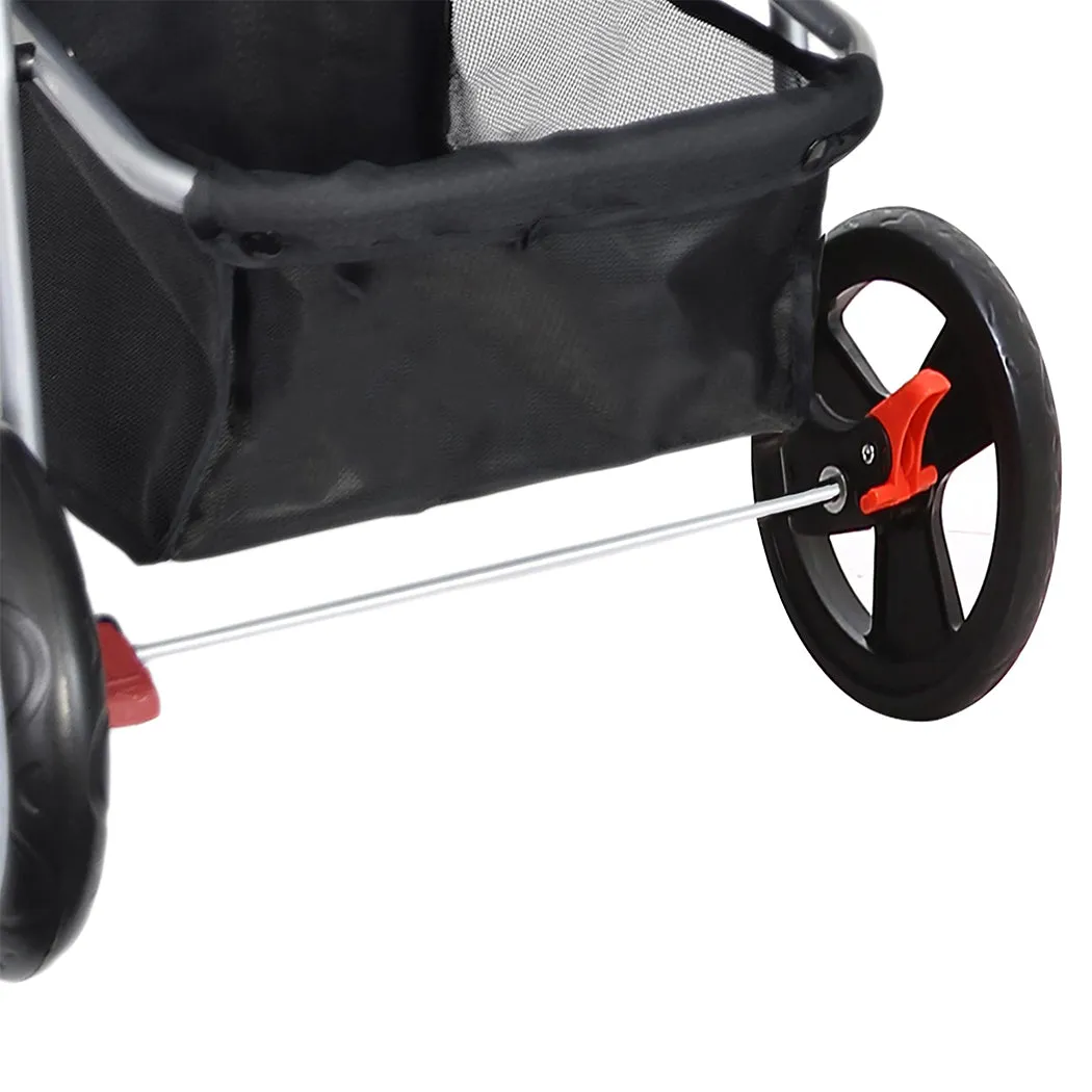 Pet Stroller 3 Wheels Dog Cat Cage Puppy Pushchair Travel Walk Carrier Pram