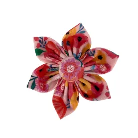 Pink Pop Dog Collar Flower