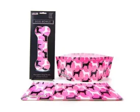 Portable Dog Bowls- Pinky