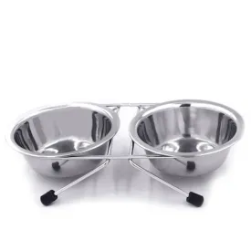 Raised  Stainless Steel Dog Bowls - Anti-skid Pet Bowls