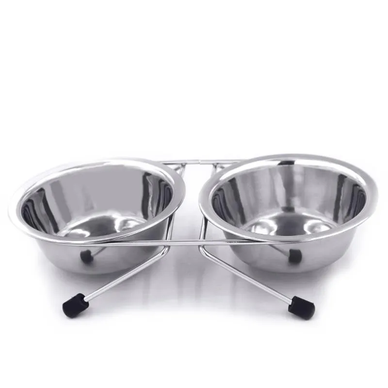 Raised  Stainless Steel Dog Bowls - Anti-skid Pet Bowls