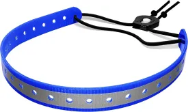 Replacement 3/4" Reflective Biothane Bungee Dog Collar Strap Blue - Compatible with E-Collar and Dogtra Remote Training Collars, Adjustable for All Dog Neck Sizes - Wheel Lock Secure - Made in the USA