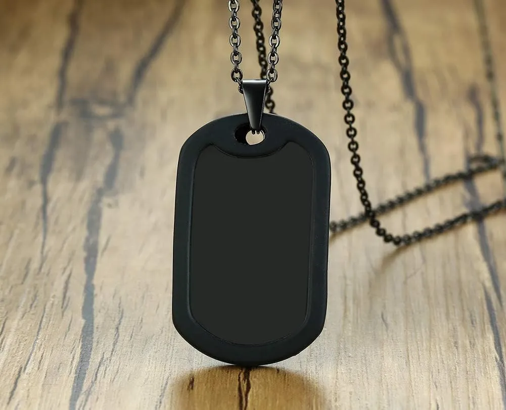 VNOX Medical Alert ID Necklace Custom Engraving Emergency Medical Alert Dog Tag Keychain Pendent Necklace for Men Women
