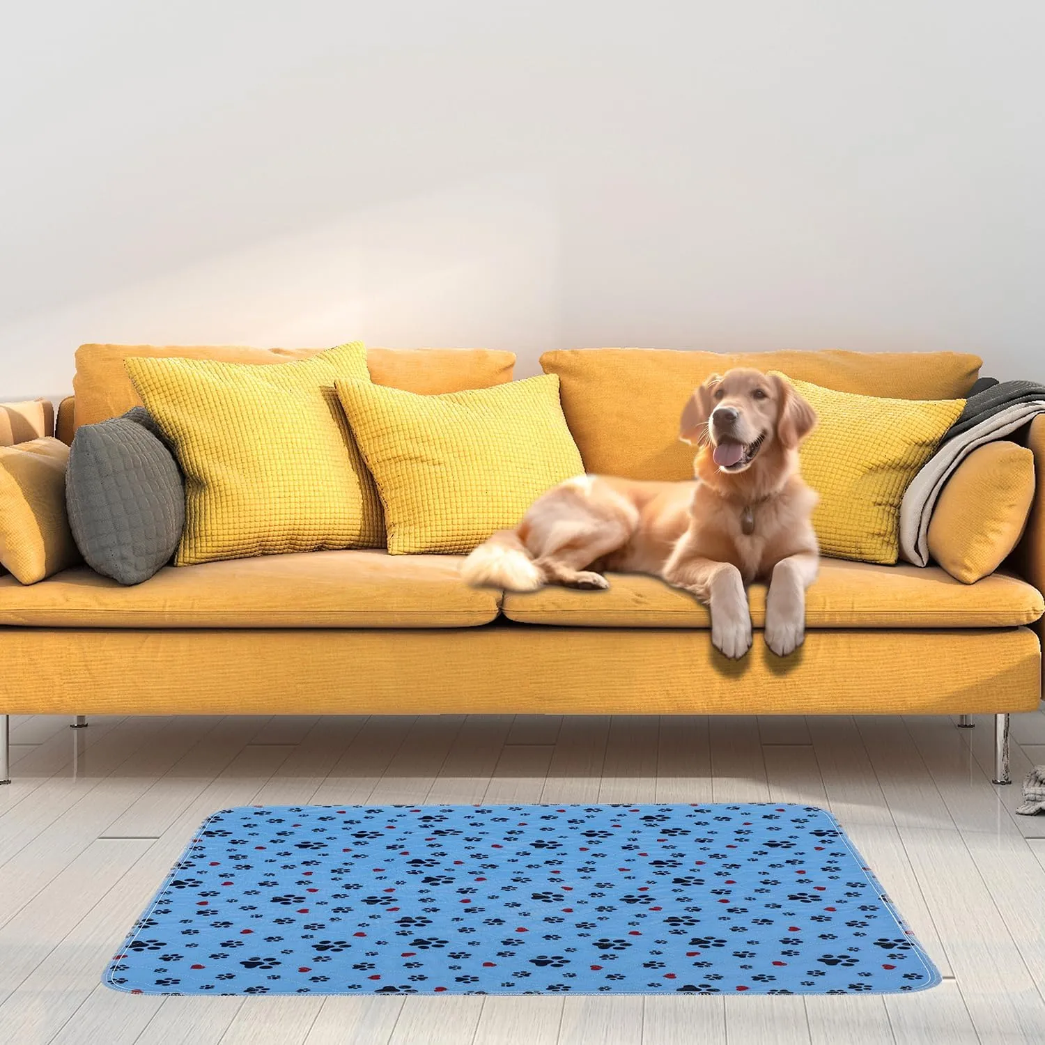 Washable Pee Pads for Dogs,6 Pack Large 18"x24" Super Absorbent Reusable Puppy Pads,Non-Slip 100% Waterproof Dog Pee Pads,Pet Training Pads for Couch, Crate,Potty Training,Floor
