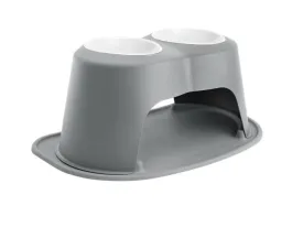 WeatherTech Double High Pet Feeding System - 12" with 64 oz Poly Bowls