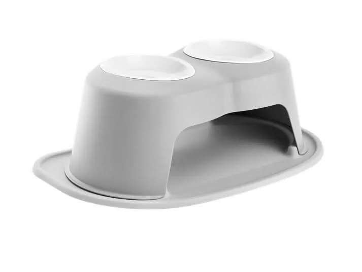 WeatherTech Double High Pet Feeding System - 8" with 32 oz Poly Bowls