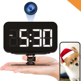 WiFi Clock Camera - Remote View - Premium HD 1080P - Dual Band 2.4G/5G WiFi - Best Mini Camera for Home - Real Time Monitoring - Wide Angle - Nanny Pet Cam - Image Only - iOS Android