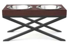 Woodsman Double Raised Dog Bowl