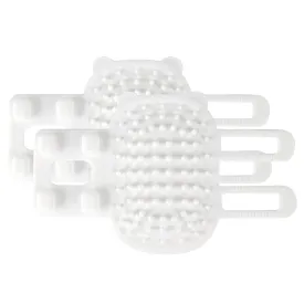 YOUNGFLY 2 Pack Cat Self Groomer Rubber Cat Brush Hair Wall Scratcher Pet Rubbing Corner Grooming Combs Self Massage Cleaning Tool Indoor for Long & Short Fur Cats Glove Bathing Brush Dogs White