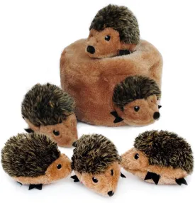 ZippyPaws Burrow - Interactive Dog & Puppy Toys for Boredom, Stimulating Pet Products to Keep Them Busy, Hide & Seek Plush Dog Puzzles, Squeaky Toy for Enrichment - Hedgehog Den & Replacement Miniz